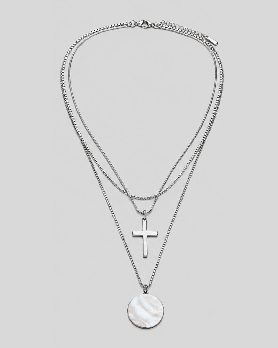 Eterna Cross Layered Necklace