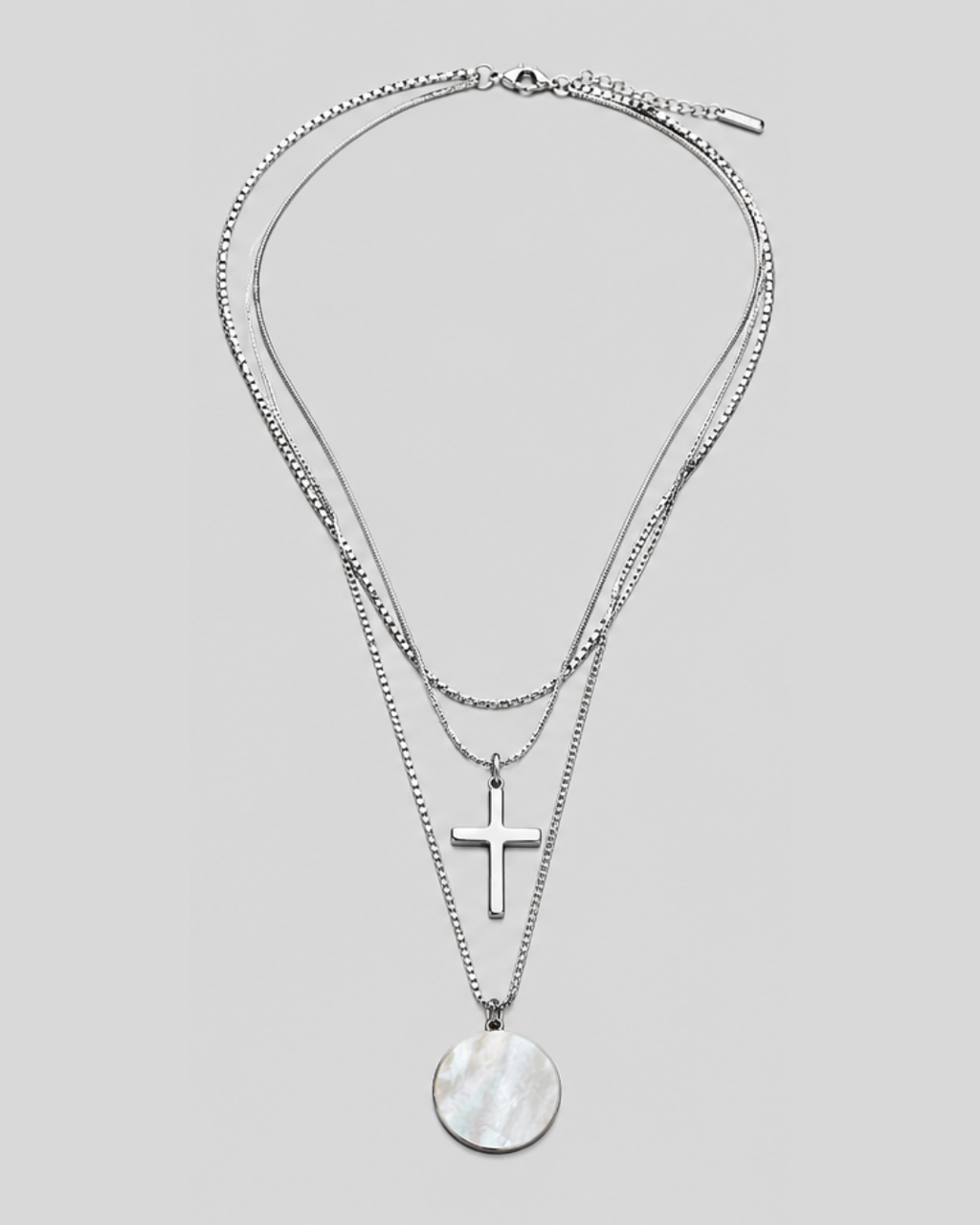 Eterna Cross Layered Necklace