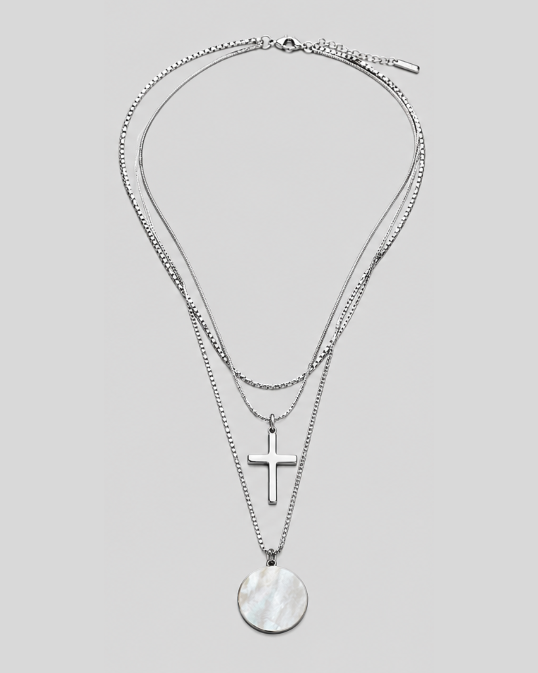 Eterna Cross Layered Necklace