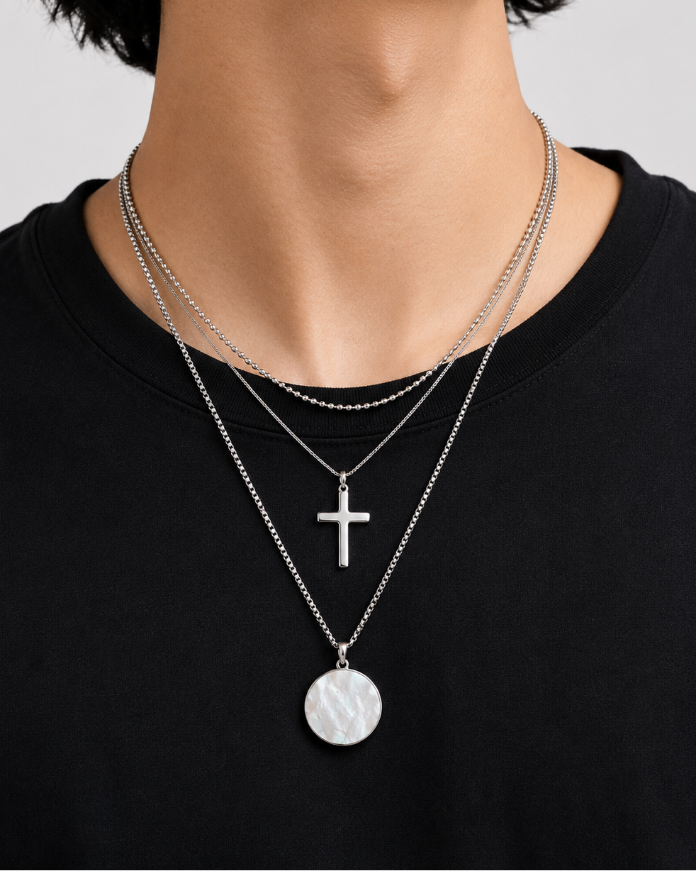 Eterna Cross Layered Necklace
